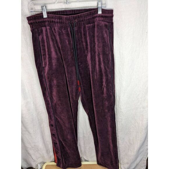 Unisex Under Armour Maroon Red Velour Track Lounge Pants Medium M - Picture 1 of 6